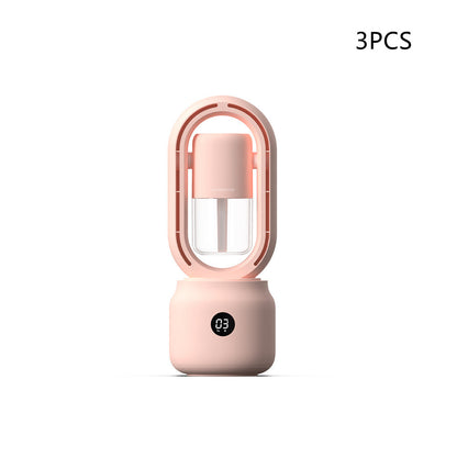 Pink portable lamp with digital display on a white background, labeled '3PCS'.