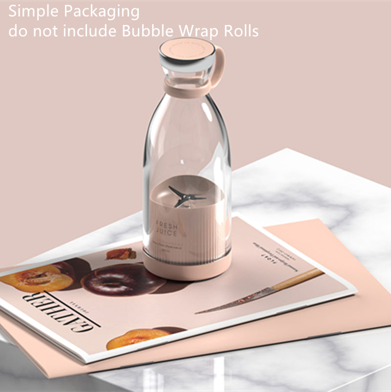 Clear bottle with pink cap on a magazine with text overlay