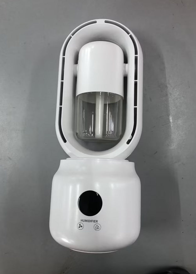 White humidifier on a gray surface